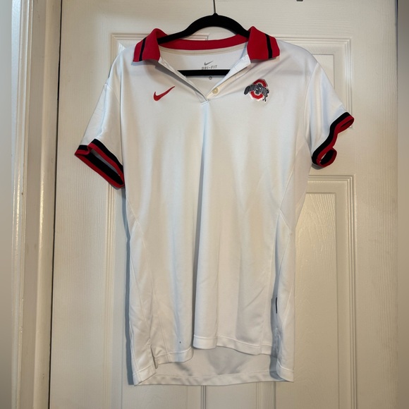 Nike Tops - Nike Dri-FIT Ohio State Buckeyes Polo Shirt White Women’s XL